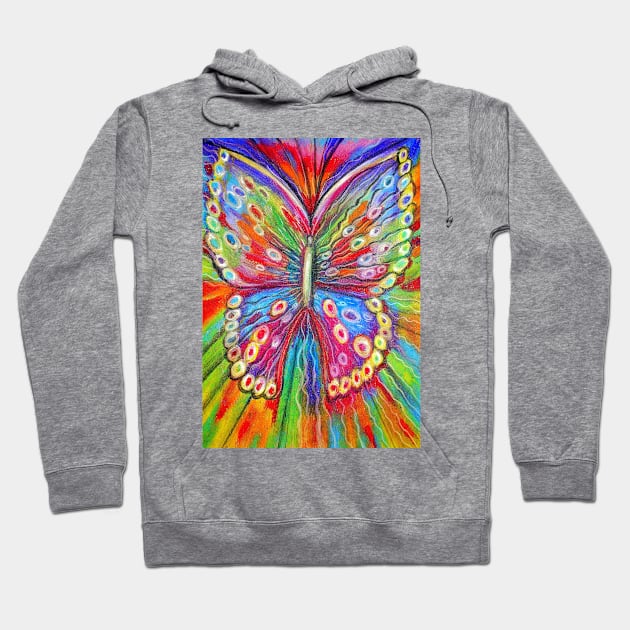 Beautiful motley butterfly. Hoodie by GalinART